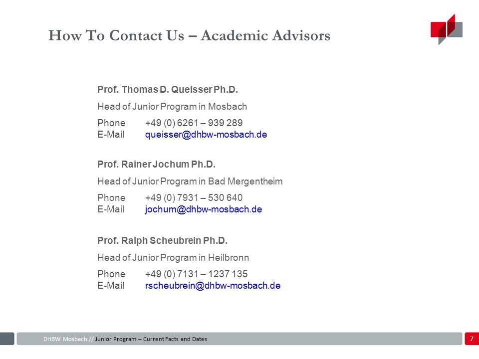 How To Contact Us – Academic Advisors Prof. Ralph Scheubrein Ph.D.