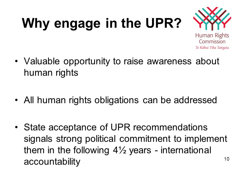 Why engage in the UPR.