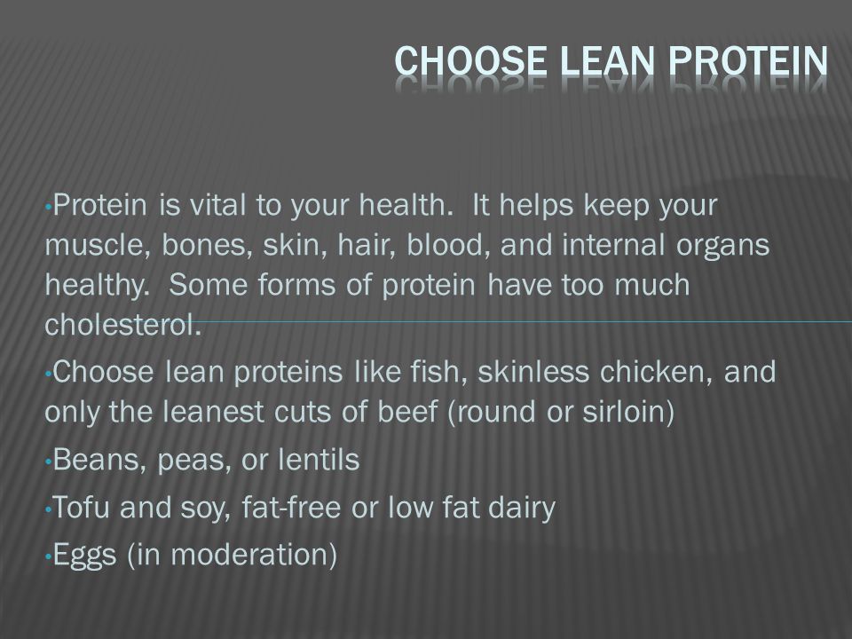 Protein is vital to your health.
