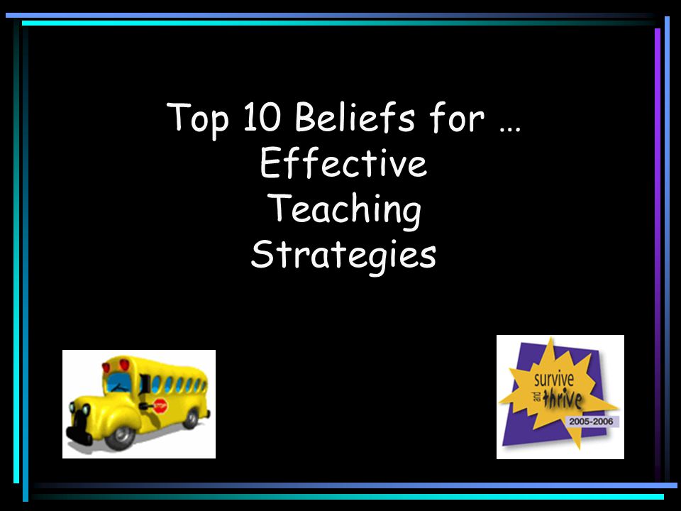 Effective Teaching Strategies Lawteched Top 10 Beliefs For Effective Teaching Strategies Ppt Download