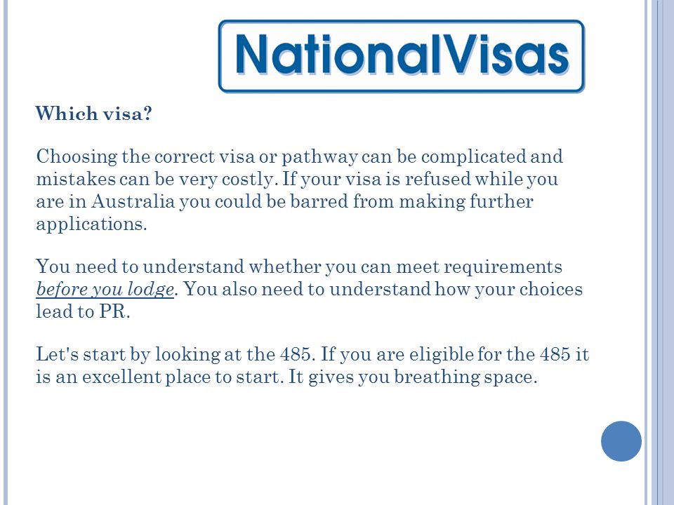 Which visa.