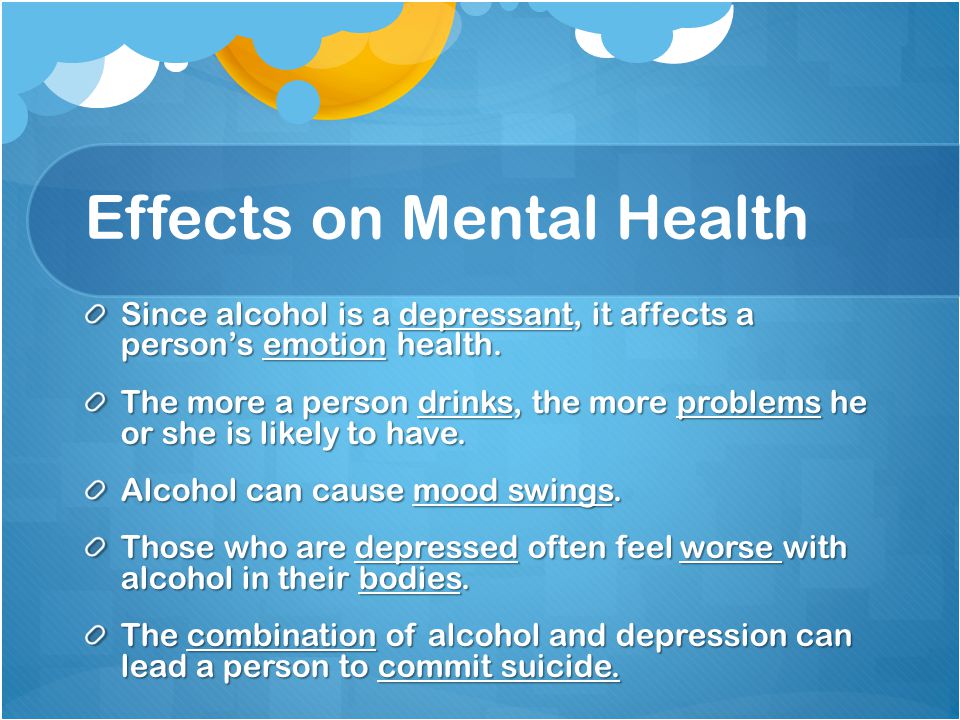 alcohol and mental health