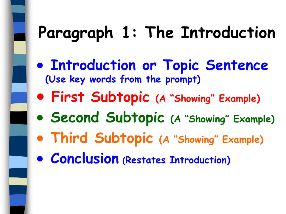 Introductory Paragraph Essay Example