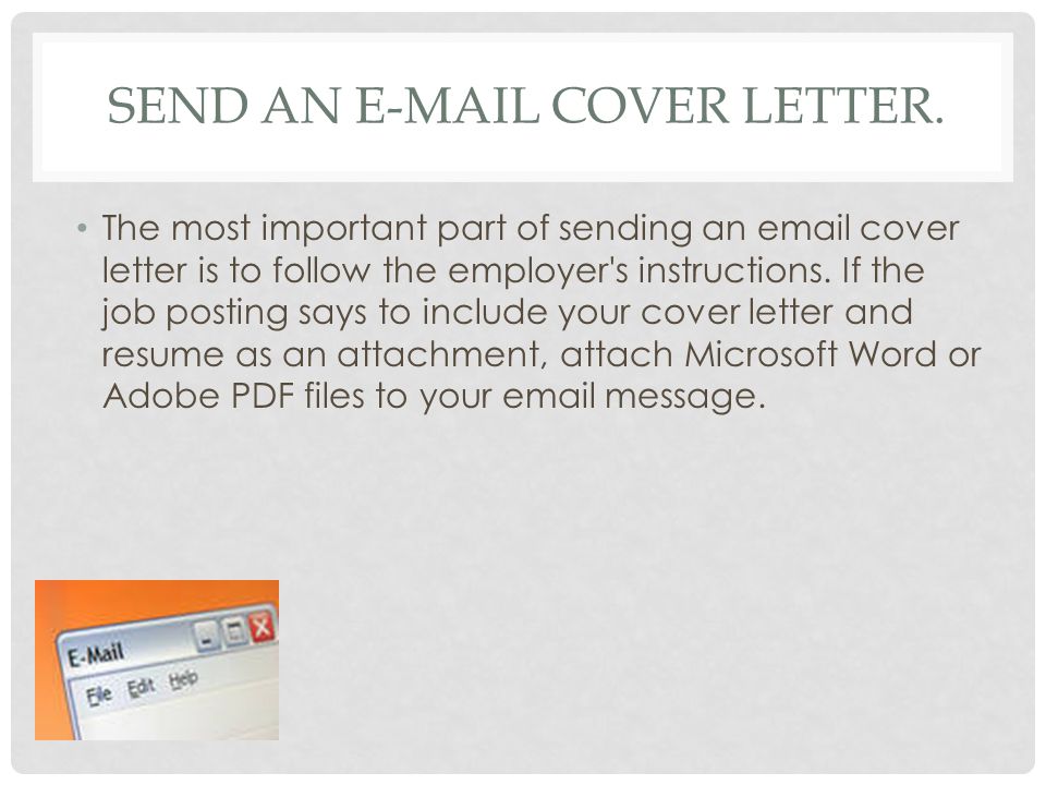 email cover letter attachment