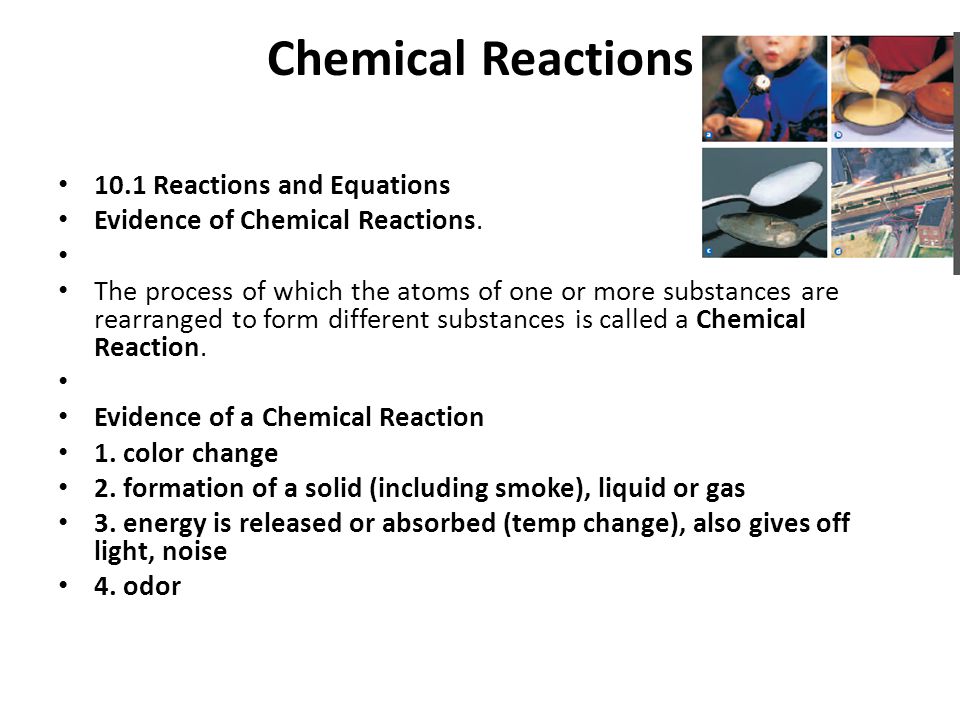 Chemical Reactions And Equations Evidence Of 10 1 Reactions And Equations Evidence Of Chemical
