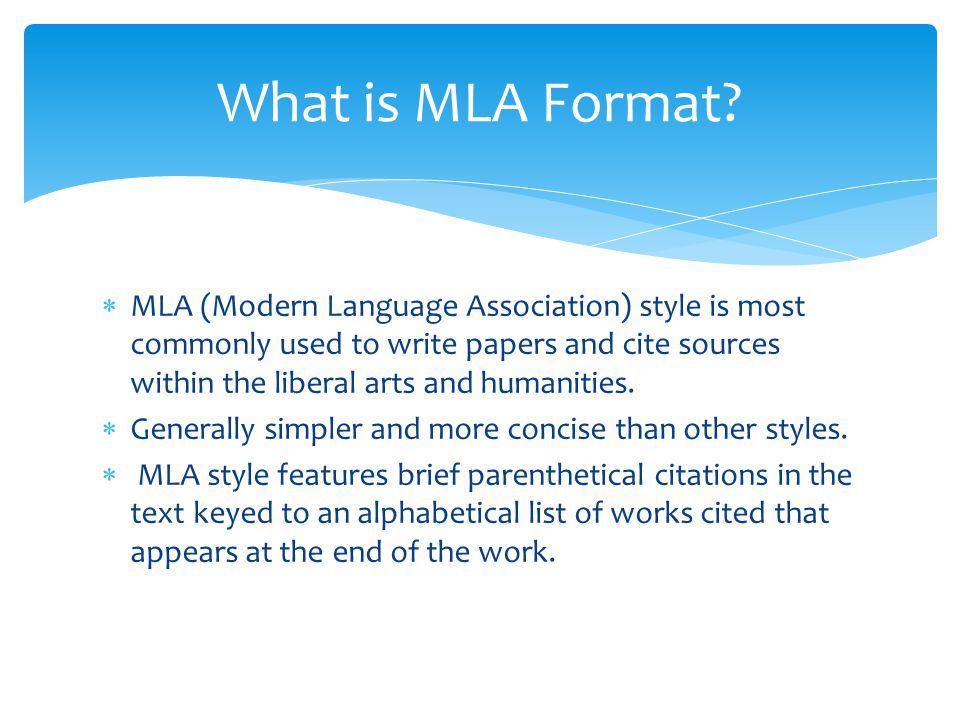 mla style essay