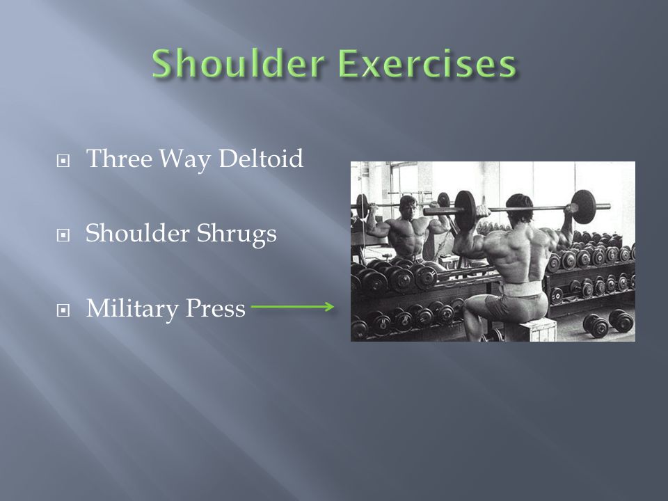  Three Way Deltoid  Shoulder Shrugs  Military Press