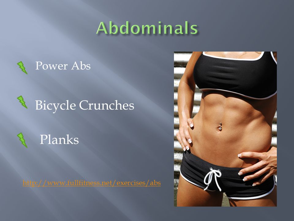 Power Abs Bicycle Crunches Planks