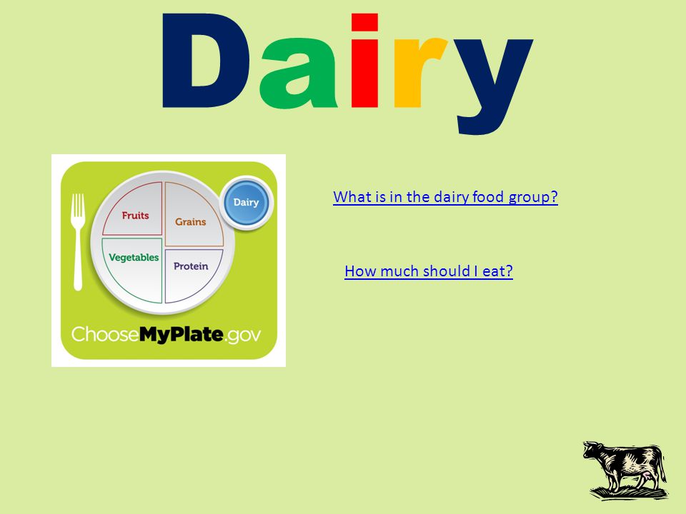DairyDairy What is in the dairy food group How much should I eat