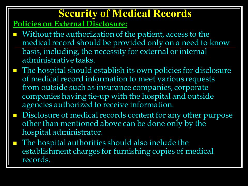 authorization to access medical records