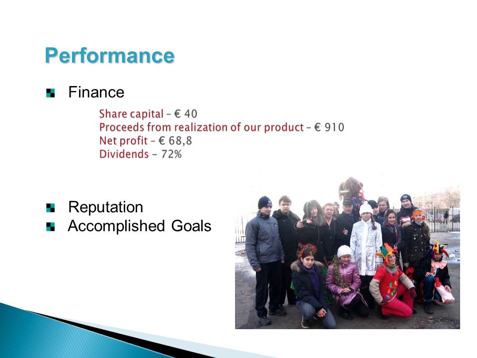 Performance Finance Reputation Accomplished Goals