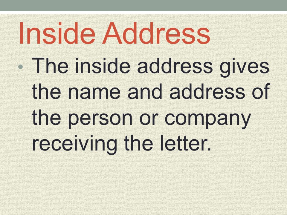 a letter heading
