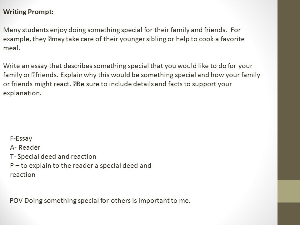 Essays about family and friends