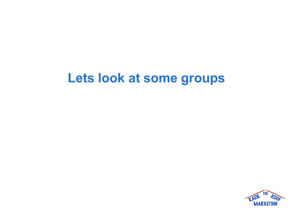 Lets look at some groups