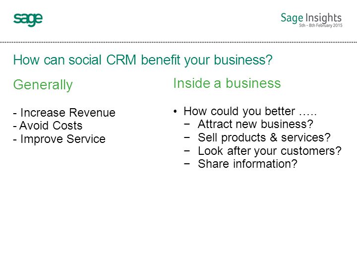 How can social CRM benefit your business.