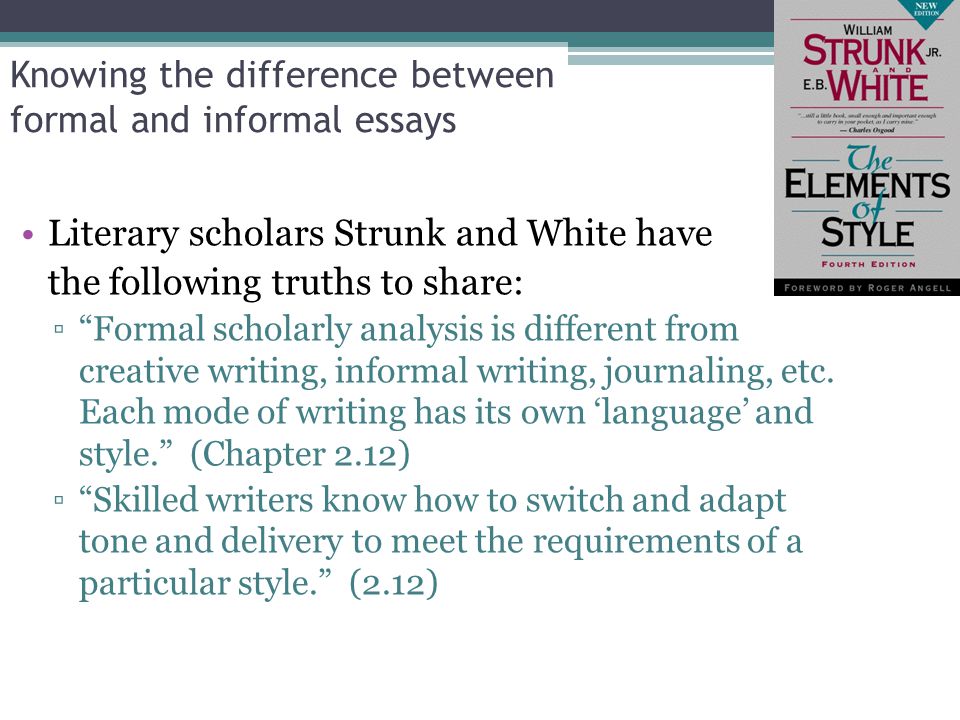 Essay Good Character Informal Essays Informal Essays Dnnd Ip Informal Essays Dnnd Ip Informal And Formal Essay Example Formal Topics For A Compare And Contrast Essay also Division And Classification Essay Examples Assessment Learning Support At Swinburne Online Informal Essay High School Senior Essay