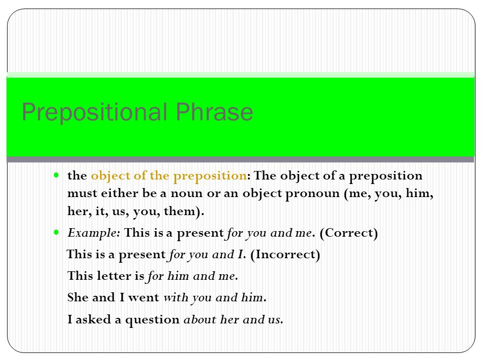 Prepositional Phrase Prepositional phrases behave as modifiers.