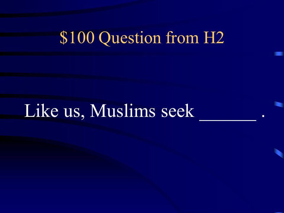 $500 Answer from H1 Tradition
