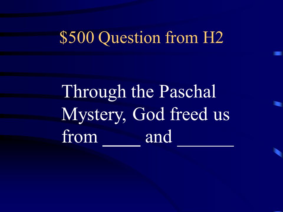 $400 Answer from H2 Justification