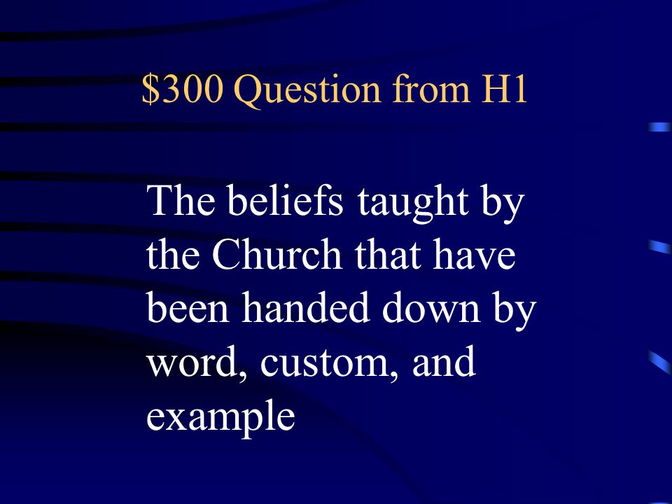 $200 Answer from H1 Paschal Mystery