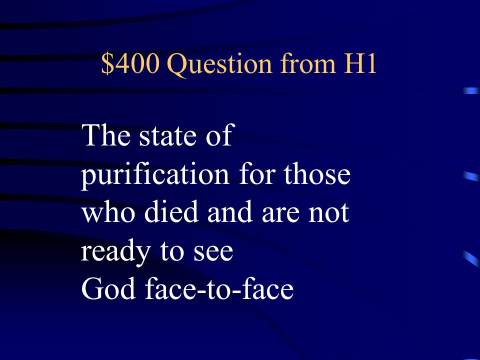 $300 Answer from H1 Tradition