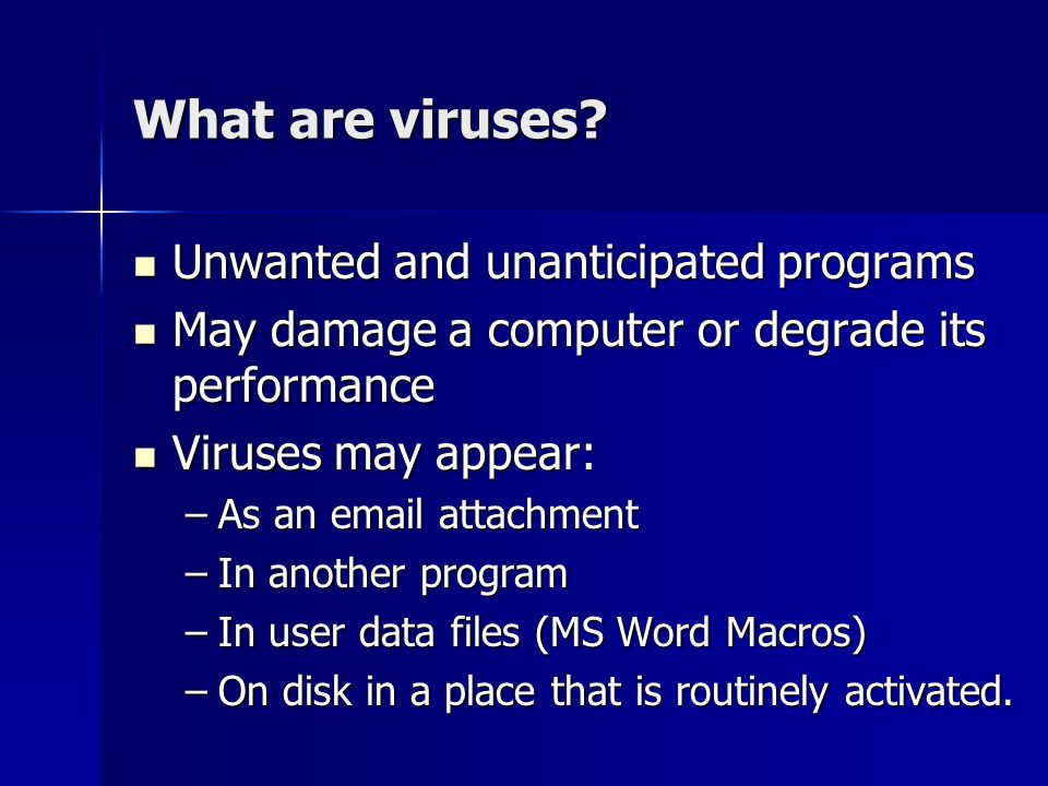 What are viruses.