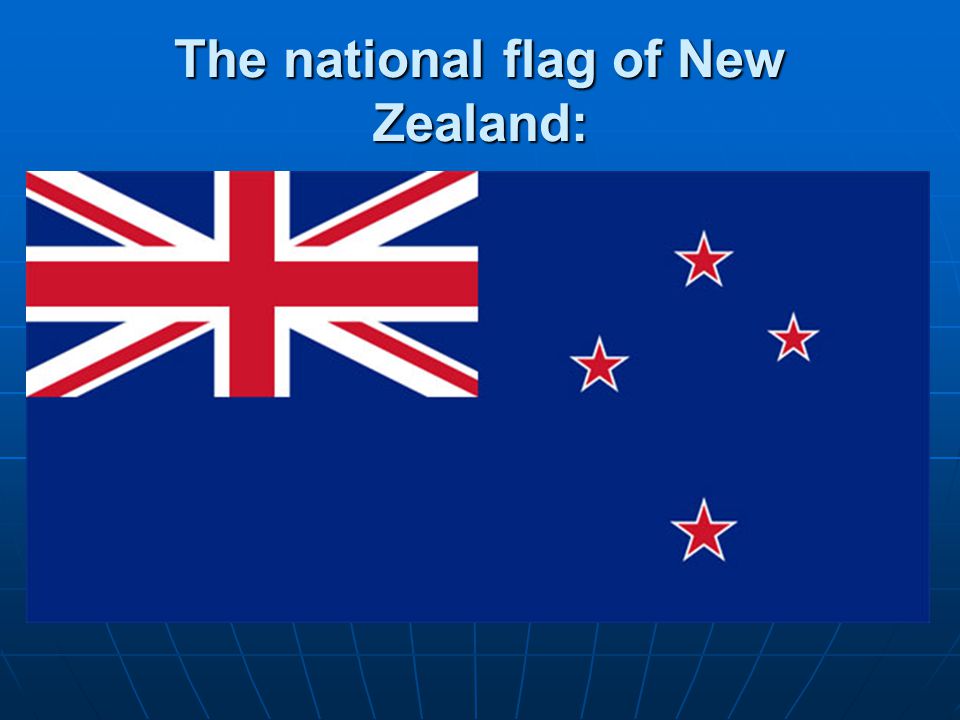 The national flag of New Zealand: