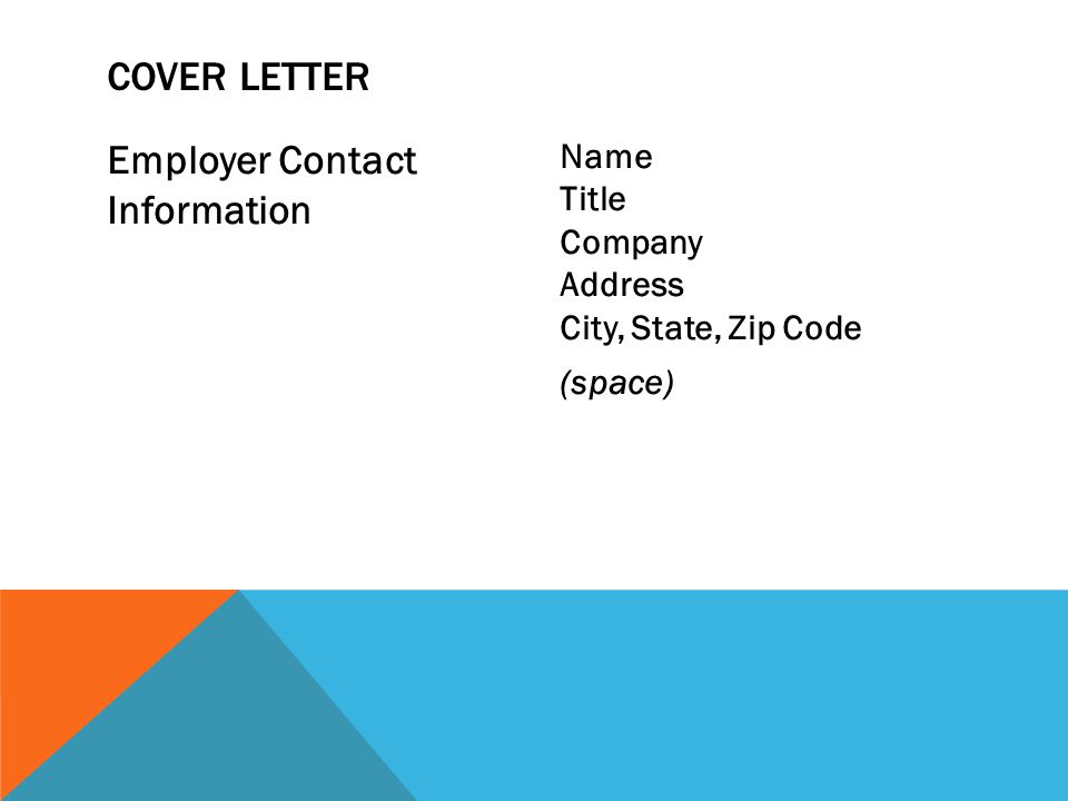 5 employer contact information name title company address city state zip code space cover letter - Cover Letter Review 5 employer contact information name title company address city state zip code space cover letter - Cover Letter Review