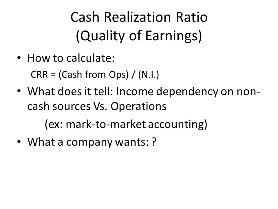 cash flow analysis the bottom line below the bottom line ppt calculating cash ratio