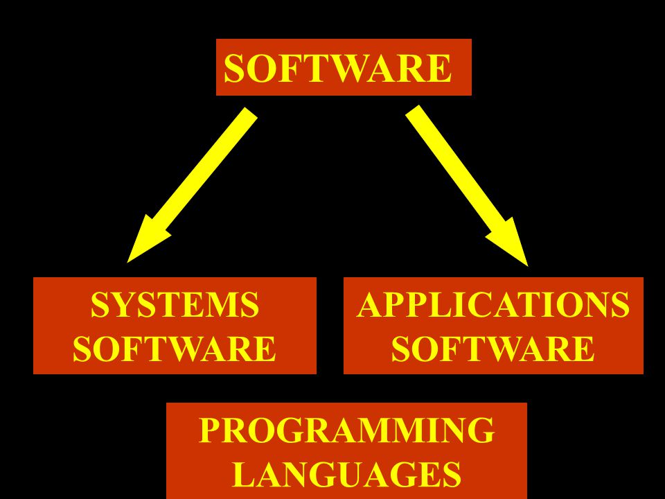 SOFTWARE SYSTEMS SOFTWARE APPLICATIONS SOFTWARE PROGRAMMING LANGUAGES