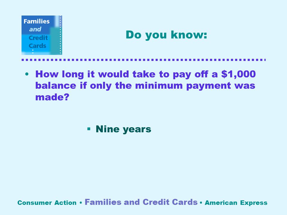 how long pay off credit card