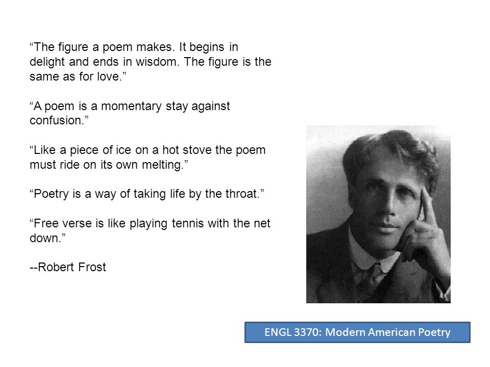 Robert frost essay the figure a poem makes