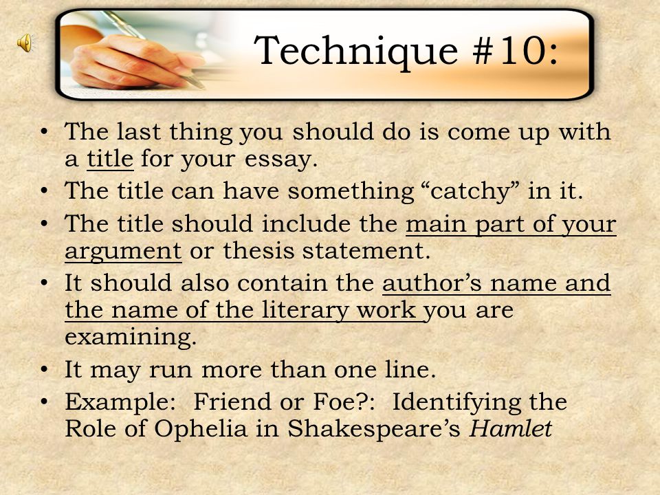 Research Essays