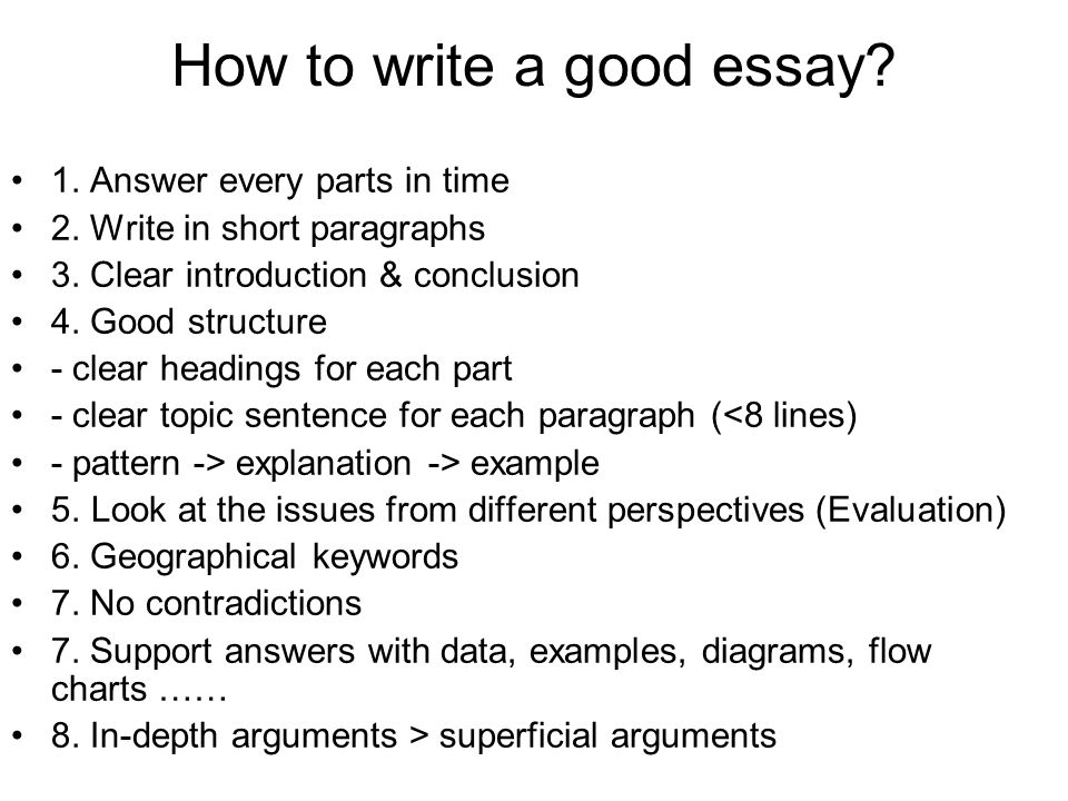 structure of essays