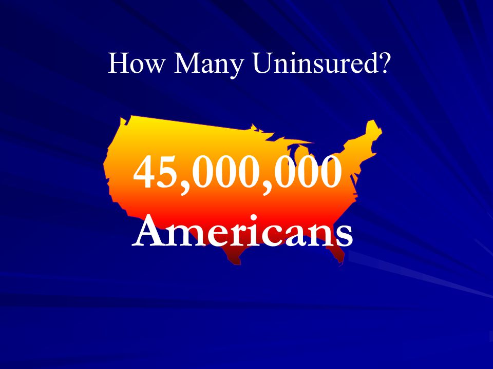 How Many Uninsured 45,000,000 Americans