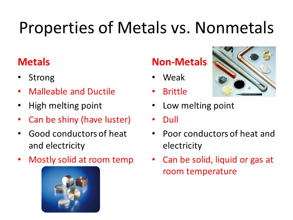 Properties of Metals vs.
