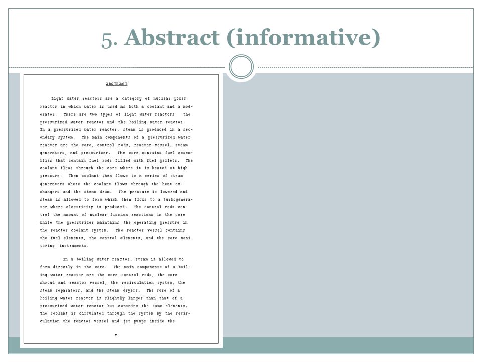 5. Abstract (informative)