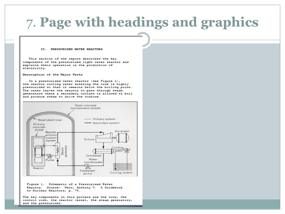 7. Page with headings and graphics