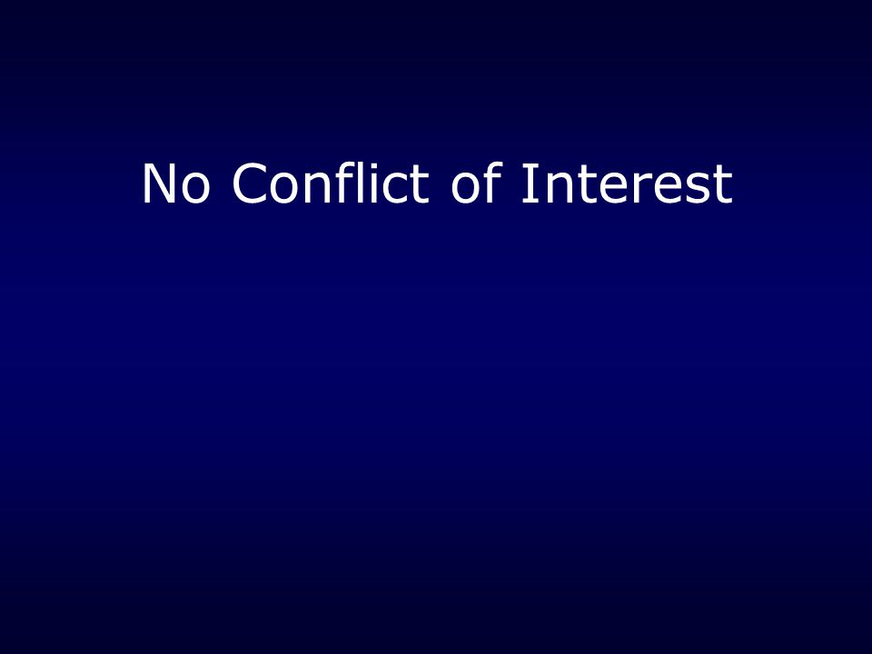 No Conflict of Interest