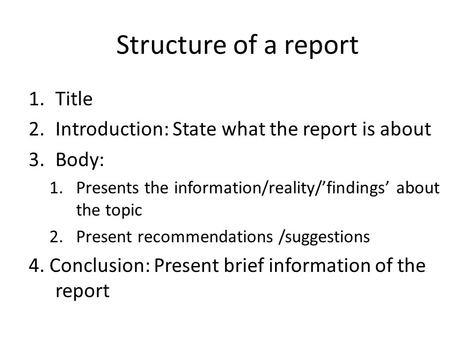 Example of report introduction