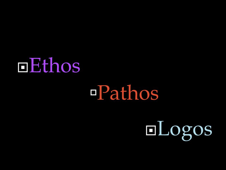  Ethos  Pathos  Logos