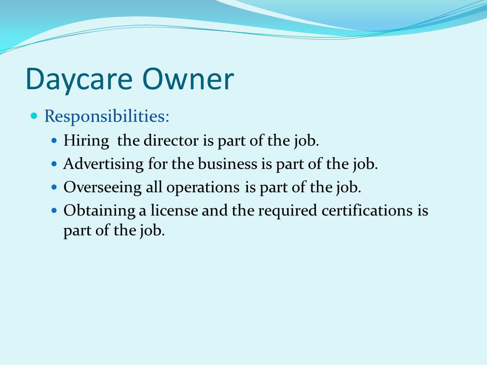 by lynzi harris potential careers daycare director elementary day care responsibilities