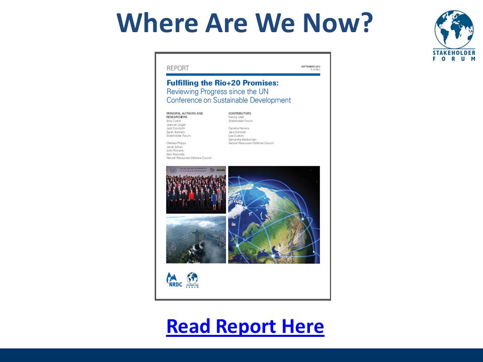 Where Are We Now Read Report Here