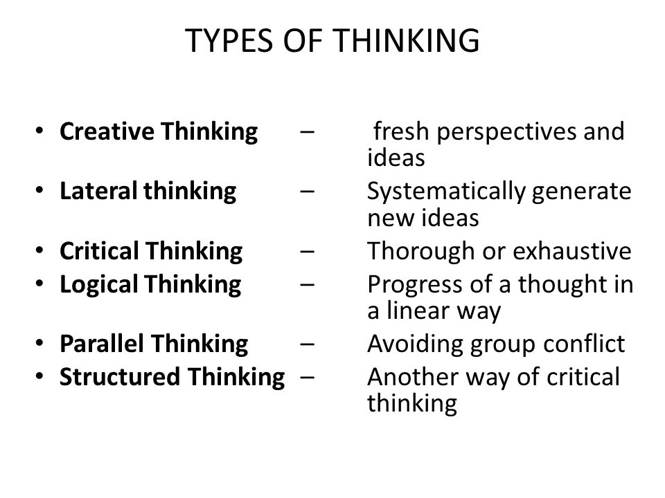Main characteristics of critical and creative thinking