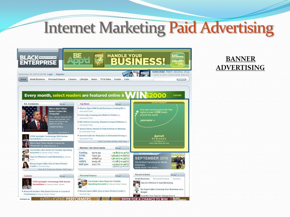 Internet Marketing Paid Advertising BANNER ADVERTISING