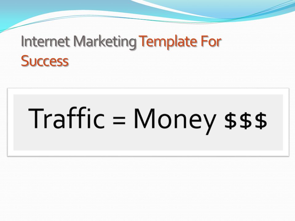 Internet Marketing Template For Success