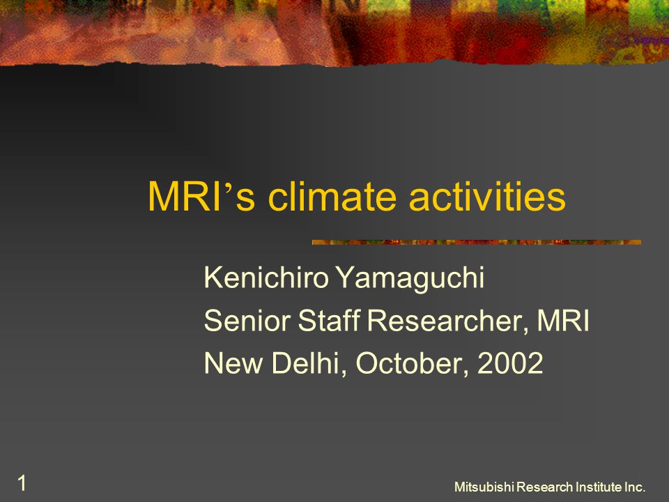 Mitsubishi Research Institute Inc.