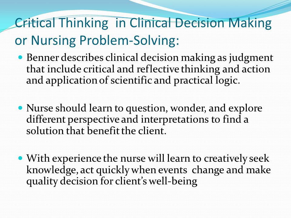 critical thinking questions in nursing How to master nclex-style test questions nursing’s buzzword: critical thinking nursing students begin to hear about critical thinking skills early in nursing. critical thinking questions in nursing How to master nclex-style test questions nursing’s buzzword: critical thinking nursing students begin to hear about critical thinking skills early in nursing.