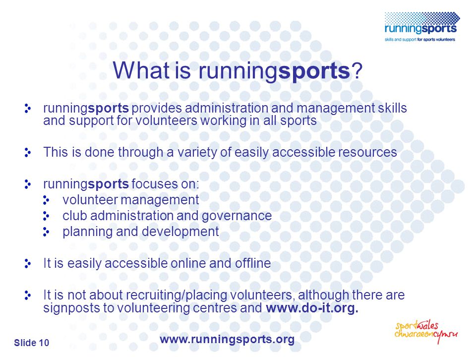 Slide 10 What is runningsports .