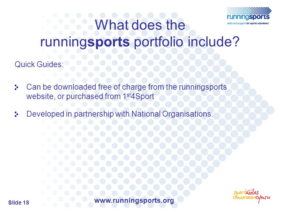 Slide 18 What does the runningsports portfolio include.